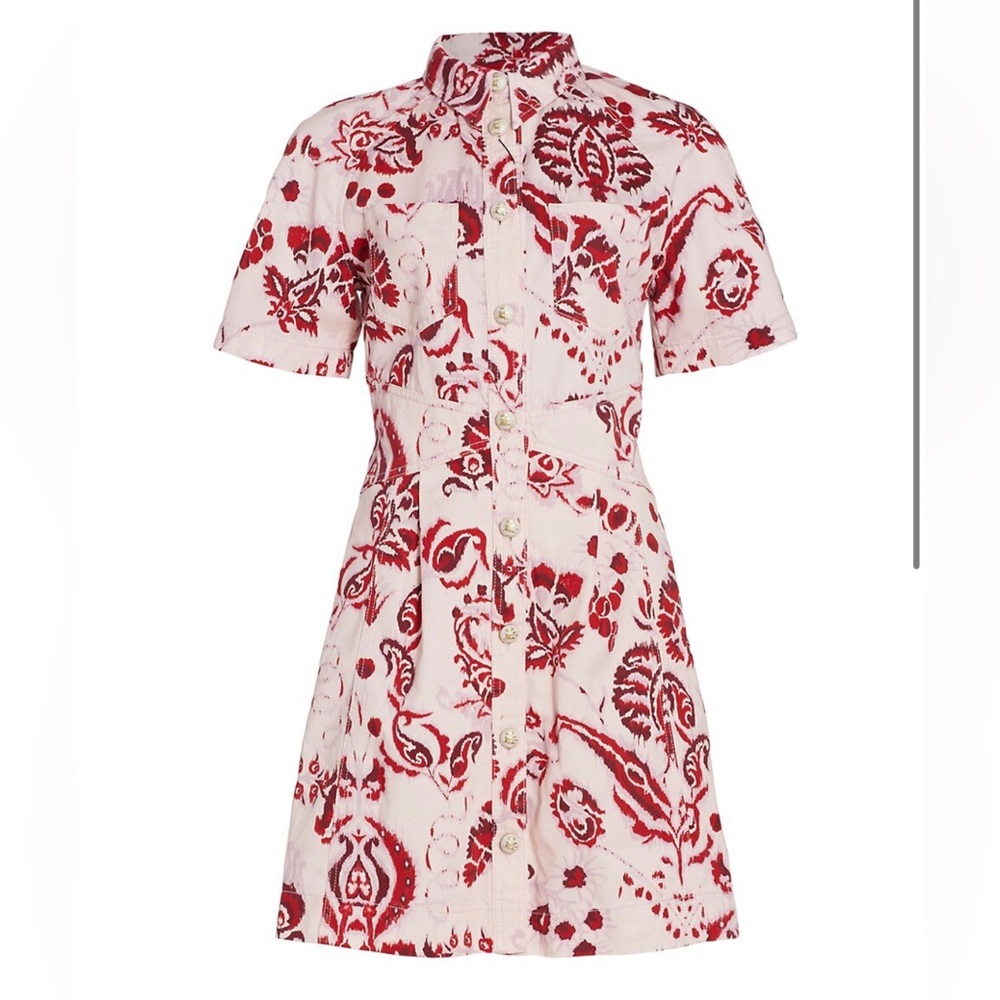 Etro pink paisley ikat cotton dress, IT Sz.38 NWT